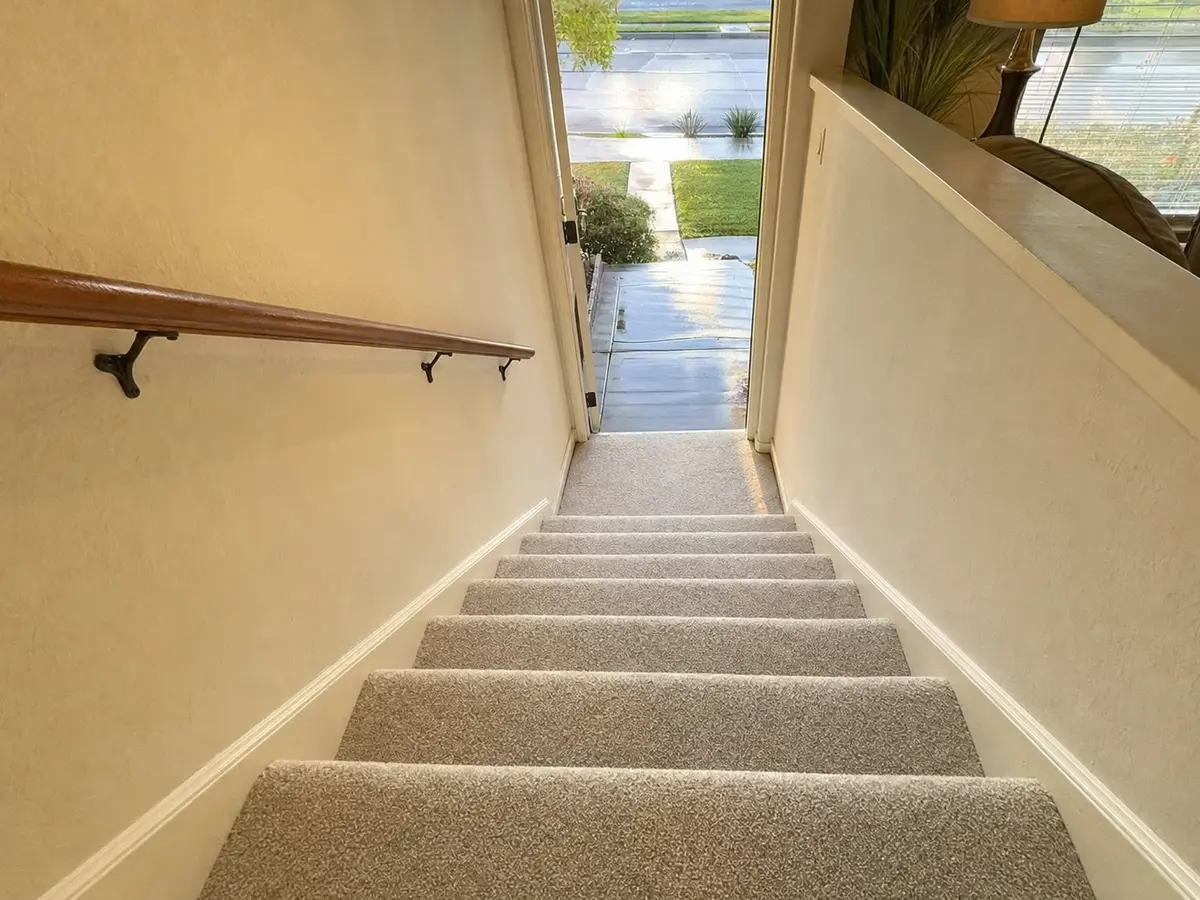 Freshly cleaned carpet with the furniture back in place — completed job in Thousand Oaks, CA